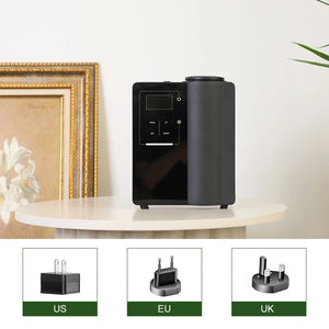 LuxPerfume Bluetooth App Aroma Diffuser with 200ml aluminum body, designed for essential oils and customizable scent diffusion.