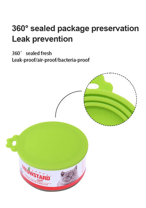 Reusable silicone pet can lid for dogs, BPA-free, durable and flexible, designed to fit cans securely.