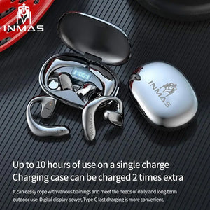 For Xiaomi 5.1 Air Conduction Bluetooth Headphones Noise Reduction Sports Waterproof Wireless Earphones Ear Hooks Headsets INMAS