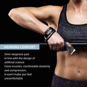 Black Hot Trend Vault weightlifting wrist straps with non-slip grip and adjustable fit for athletes, shown on a white background.
