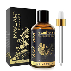 Hot Trend Vault Mayjam 100ml fragrance oil with dropper, featuring Sea Breeze, Coconut, Vanilla, Coffee, and Bubble Gum scents.