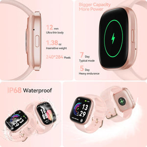 Smart Watch(Answer/Make Call), 1.83" HD Smart Watches for Men Women fitness Tracker Sleep Monitor