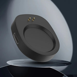 Shunmaii premium wireless charger dock for Amazfit Balance and T Rex 3 smartwatches with magnetic interface, black color.