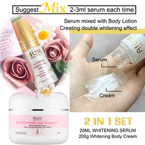 Hot Trend Vault AILKE whitening skin care set featuring brightening, hydrating products with organic vitamin C for radiant skin.