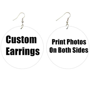 SOMEHOUR Customized African Wooden Drop Earrings Making Picture Printed 3 Sizes Personalized Wood Dangle For Women Gifts 10Pairs