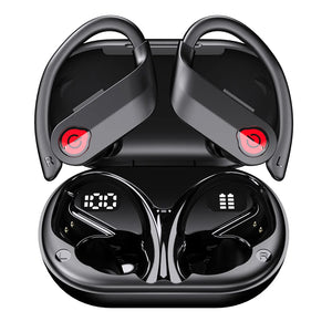 Bluetooth 5.3 Wireless Earbuds Sports Headphones with Earhooks Built-in Mic Earphones Waterproof Headphones Ear Buds for Sports