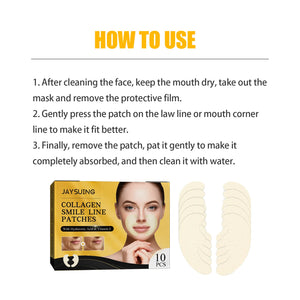 Nasolabial Folds Patch Fade Forehead Lines Anti Ag-ing Mask Face Lifting Firming Moisturizing Collagen Wrinkle Removal Stickers