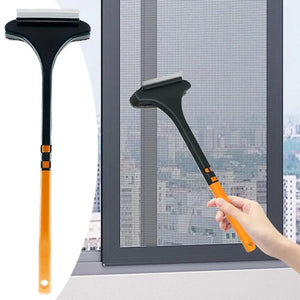 Hot Trend Vault 2-in-1 window screen cleaning squeegee and brush for home use, with ergonomic handle and flexible cleaning head.