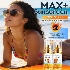 AILKE Arbutin and Vitamin C brightening skincare kit for all skin tones, featuring serums and creams for radiant, even skin.