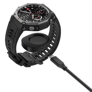Shunmaii premium wireless charger dock for Amazfit Balance and T-Rex 3 smartwatches with magnetic interface, shown on a white background.