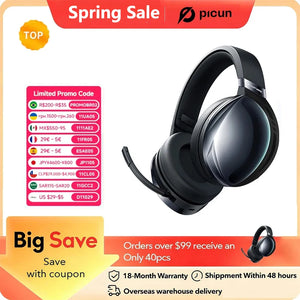 Kofire UG-06 Gaming Headset Low Latency 2.4G Bluetooth Wireless Headphones with Mic RGB Gradient Light Wired for PC PS5 Switch