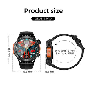 LOKMAT ZEUS 6 PRO Smart Watches Bluetooth Calls Flashlight Waterproof Smartwatches 1.46'' Screen Compass Sport Fitness Tracker