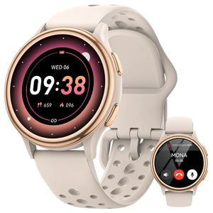 Hot Trend Vault Anyloop smartwatch for women with 1.27-inch display, fitness tracking, call notifications, compatible with iPhone and Android.
