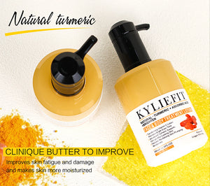 Ailke Turmeric Whitening Skin Care Set by Hot Trend Vault featuring a whitening cream, serum, and moisturizer for radiant skin.