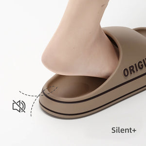 Hot Trend Vault women letter slippers with thick soles, anti-slip beach slides for indoor and casual wear, featuring stylish letter design.