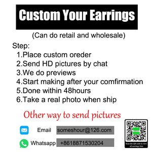 SOMEHOUR Customized African Wooden Drop Earrings Making Picture Printed 3 Sizes Personalized Wood Dangle For Women Gifts 10Pairs