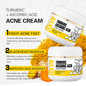 Ailke Turmeric Whitening Skin Care Set by Hot Trend Vault featuring skincare bottles and jars for radiant, even skin.
