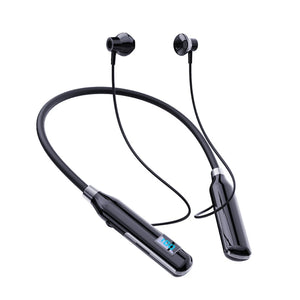 Hot Trend Vault DigRepair BT100 Bluetooth neckband earphones with magnetic earbuds, waterproof IPX3, designed for sports use.