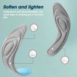 2 Pairs Memory Foam Orthopedic Insoles for Shoes Antibacterial Deodorization Sweat Absorption Insert Sport Shoes Running Pads
