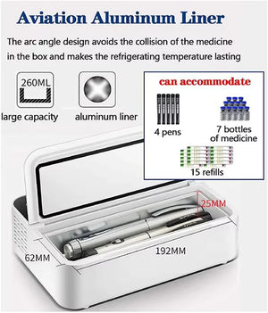 Small Fridge Cooler Insulin Cooler Medical Portable Insulin Bag Travel Keep Chilled Insulin Case USB Mini Refrigerator cold
