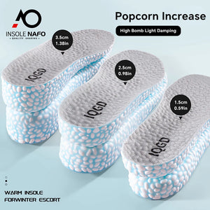 1 Pair EVA Material Invisible Height Increase Insoles For Shoes Breathable Shock Absorption Comfortable For Women Men