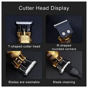 Hot Trend Vault Hair Clipper Pro Vintage T9 Edition with stainless steel blades, fast charging, for home and barber use
