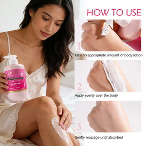 Hot Trend Vault AILKE Vitamin C Whitening Lotion for all skin types, brightening and moisturizing skin in a sleek bottle.