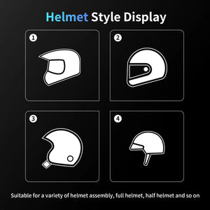 2pcs Fodsports FX-S Motorcycle Intercom Wireless Bluetooth Helmet Headset,1000M,BT5.4