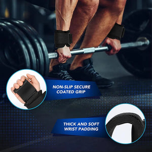 Hot Trend Vault LINGPENG weight lifting hook grips with wrist wraps, durable pro-grade lifting accessories for strength training.