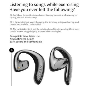 For Xiaomi 5.1 Air Conduction Bluetooth Headphones Noise Reduction Sports Waterproof Wireless Earphones Ear Hooks Headsets INMAS