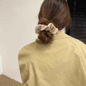 Large velvet hair scrunchie for women and girls, luxurious cashmere feel, elastic hair accessory from Hot Trend Vault.