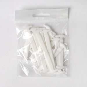 Hot Trend Vault silicone shoelaces lazy lacing kit with 16 pieces for easy no-tie fit on sneakers, shown in the image.