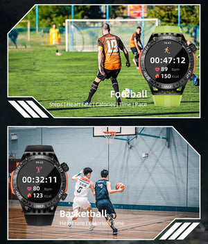 LOKMAT ZEUS 6 PRO Smart Watches Bluetooth Calls Flashlight Waterproof Smartwatches 1.46'' Screen Compass Sport Fitness Tracker