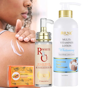 Hydrating AILKE whitening skin care cream for women targeting dark spots, with a smooth, light texture in a sleek jar.