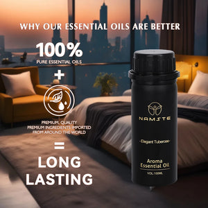Namstecar perfume fragrance oil by Hot Trend Vault in 100ml bottle with four 5ml scent samples for home diffuser use.