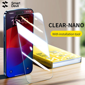SmartDevil 2/3 pcs Screen Protector HD for iPhone 17 Pro max 17 Air 16 Anti-fingerprint Tempered Glass Film for iPhone 16 Pro 15
