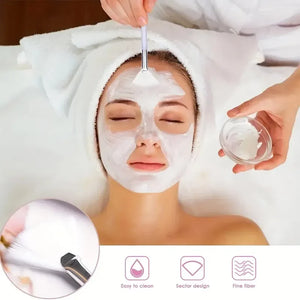 3/6/12pcs Practical Facial Brushes Fan Shape Brush Flat Head Face Mask Applicator Soft Portable Mask Brushes Cosmetic Tools