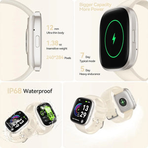 Smart Watches for Men Women Sleep Tracking, 46mm 1.3oz Step Calorie Counter Fitness Watch Activity Trackers Pedometer forAndro