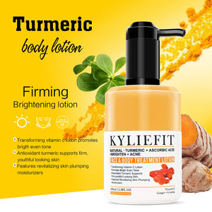 Organic turmeric skincare set by Hot Trend Vault, featuring products to brighten, even skin tone, and clear acne for all skin types.