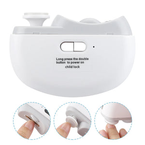 Rotatable Electric Nail Clipper For Baby Adult Automatic Nail Clippers With Light Nails Trimmer Cutter Manicure Polishing Tools