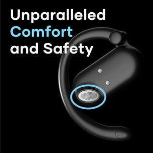 Wavefun Sense Open Ear Headphones Bluetooth Earphone with Adjustable Ear Hook Super Bass Earbuds BT5.3 Headsets with Microphone