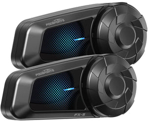 2pcs Fodsports FX-S Motorcycle Intercom Wireless Bluetooth Helmet Headset,1000M,BT5.4