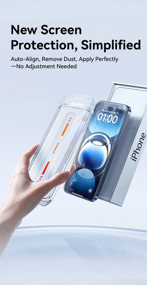 Baseus 16 Pro Max AntiPeep tempered glass screen protector, visible close-up showing edge and anti-peep privacy feature.