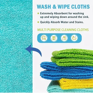5/10/20 Microfiber Cleaning Cloth - Super absorbent and quick-drying,Kitchen、Bathroom、Car、Furniture without Traces - Durable and