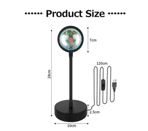 LED Atmosphere Night Light Projector Sunset Lamp AC 220V EU Plug for Bedroom Living Room Gift Background Decoration Lighting