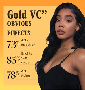 Hot Trend Vault Vitamin C skin care set with brightening serum and soap, suitable for all skin types, for even tone and hydration.