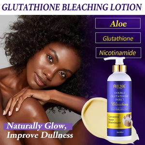 AILKE Glutathione 5-In-1 Women Skin Care Kit Brightening Serum Body Lotion Soap Dark Spots