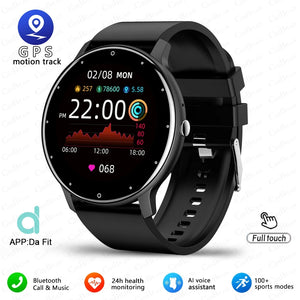 Hot Trend Vault men's smartwatch with full touch screen, fitness tracker, heart rate monitor, and Bluetooth calling.