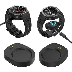 Shunmaii premium wireless charger dock for Amazfit Balance and T Rex 3 smartwatches with magnetic interface, by Hot Trend Vault.