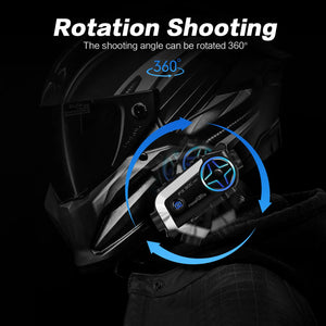 Fodsports FX30C Motorcycle Bluetooth Headset Intercom with HiFi audio, showing sleek black design and control buttons